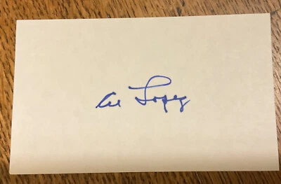 AL LOPEZ AUTOGRAPHED INDEX CARD BROOKLYN DODGER  HOF  (D. 2005) - Image 1 of 2