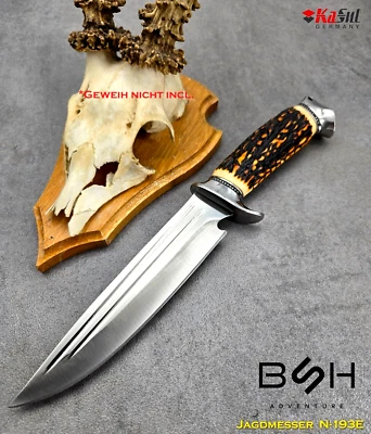BSH ADVENTURE Jagdmesser BSH N-193E | Gürtelmesser Fahrtenmesser Outdoormesser Camping Messer