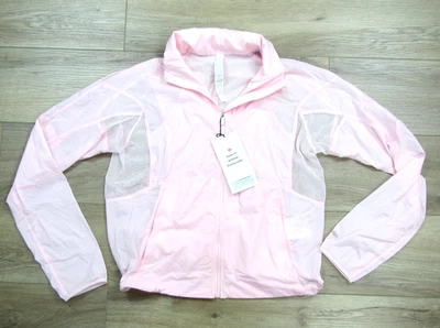 NOVA JAQUETA DE CORRIDA LULULEMON US$ 158 FEMININA AJUSTE CLÁSSICO VENTILADA 6 ROSA EMBALÁVEL - Imagem 1 de 4