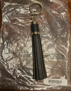 Dooney & Bourke Sammi Kiesel Leder schwarz Quaste Taschenanhänger Neu ohne Etikett - Bild 1 von 1