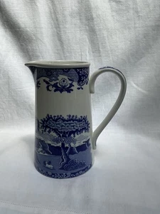 Copeland Spode ITALIENISCH blau & weiß Kanne. Schwarzer Rückenstempel 14,5 cm / 5 3/4" hoch - Bild 1 von 6