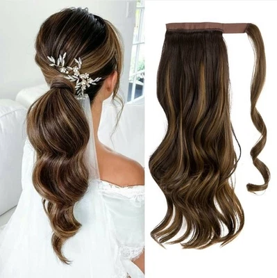 Real Ponytail Claw Clip in As Human Hair Extension Pony Tail Thick Hairpiece 22' - Image 1 of 4