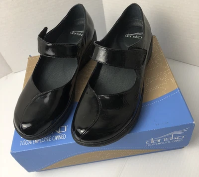 Dansko черная лакированная кожа Annie Crinkle - женская размер ЕС 41 - США 10 1/2-11 - Изображение 1 из 4