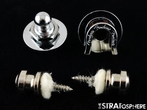 Fender 2 USA 2 STRAP LOCKS & KNOBS Strat American, Ultra II White Felt! - Bild 1 von 1