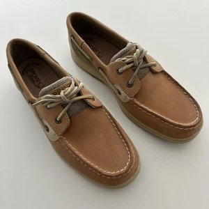 Sperry Bootsschuh Top-Sider Damen 8,5 Leder Leinen Hafer Memory Foam Preppy - Bild 1 von 9