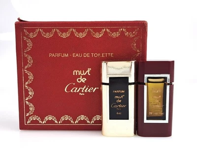 Vintage CARTIER Must de Cartier 2 set  Parfum/Eau de Toilette 4 ml Discontinued - Image 1 of 4