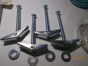 4 neue Knebelschrauben 1/4x18x4" mit Unterlegscheiben - Bild 1 von 1