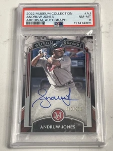 2022 Topps Museum Collection Andruw Jones On Card Auto SP /299 - PSA 8 NM/MT - Bild 1 von 3