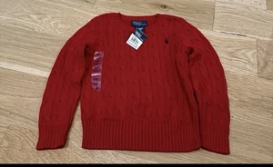 Polo Ralph Lauren Boys knit sweater 4T dark red NWT Holiday - Picture 1 of 4