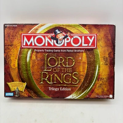 Monopoly The Lord of the Rings Trilogy COMPLETE Parker Brothers 2003 Fantasy - Image 1 of 4
