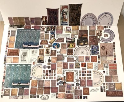 Huge VTG Lot 1/12 Dollhouse Miniature Books Rugs Project Mag Clipped Covers - Image 1 of 4