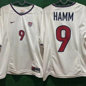 Kit maglia calcio vintage 1999 Nike USWNT Mia Hamm #9 made in USA taglia Large - Foto 1 di 9