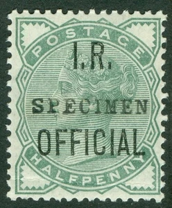 SG O2s ½d pale green I.R. official, overprinted specimen. Mounted mint... - Picture 1 of 2