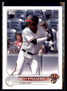 Lote de 3 tarjetas 2022 Topps Pro debut Matt Fraizer Altoona Curve #PD-184 - Imagen 1 de 2