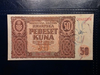CROATIA 50 KUNA 1941 aUNC "Annotation" - Image 1 of 2