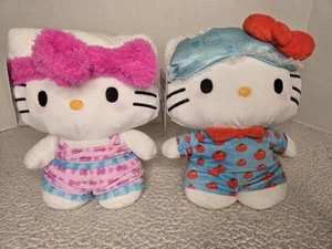 Hello Kitty Series 4 Plush Lot of 2 Pajama & Bow Outfits – With Tags – EUC - Picture 1 of 7