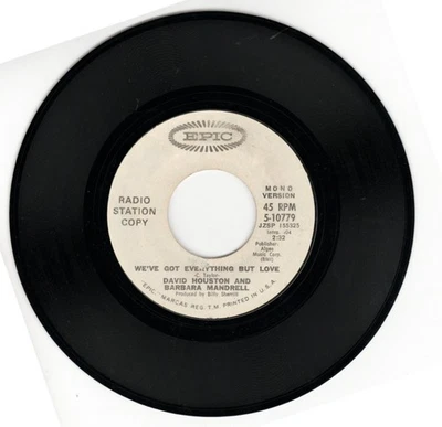 David Houston And Barbara Mandrell - We've Got Everything But Love 45 RPM Promo Foto 1 de 2