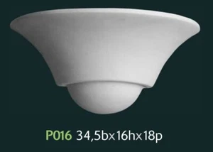 Applique in gesso da parete B34,5 x H16 x P18 - P016 - Lampada soffitto parete - Foto 1 di 1