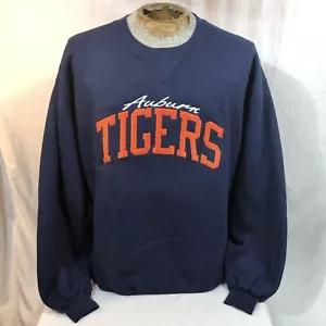 Vintage Auburn Tigers Russell Athletics Blue Sweatshirt Men’s 2XL Embroidered - Picture 1 of 9