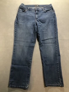 Lee Jeans Womens 12 Short Relaxed Fit Straight Medium Wash Denim Blue - Picture 1 of 7