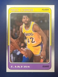 Tarjetas de baloncesto Fleer 1988-89 #67 Erving Magic Johnson Los Angeles Lakers - Imagen 1 de 2