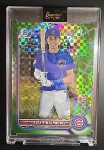 2022 Bowman Chrome X ALEXIS HERNANDEZ Green XFractor 19/31 Encased Chicago Cubs - Picture 1 of 3