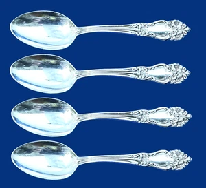Reed & Barton FESTIVITY 1945 Silverplate Flatware -- Set of 4 Teaspoons 5 7/8" - Picture 1 of 2