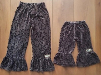 Pantalones de terciopelo floral marrón negro Matilda Jane You And Me Trudy Big Voffles 10 y 2 Foto 1 de 3