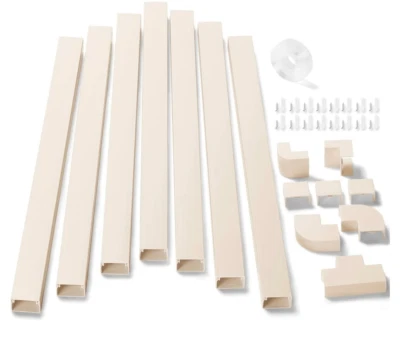 Cord Hider Kit ZhiYo Wire Hiders Paintable Beige Cable Raceway 126" Total NEW - Image 1 of 4