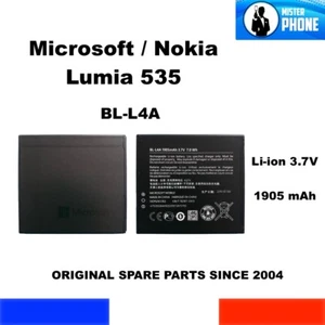 NEW GENUINE BATTERY MICROSOFT BL-L4A LUMIA 535 DUAL SIM 1905mAh 3,7V 7,0Wh - Photo 1 sur 5