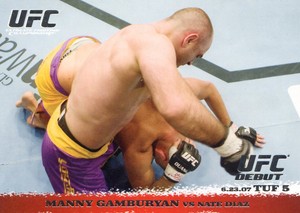 2009 TOPPS UFC ROUND 1 DEBUT  ROOKIE RC MANNY GAMBURYAN #67