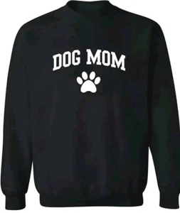Hund Mama Pfotenabdruck Sweatshirt Damengröße 8/10 schwarz positive T-Shirts Pullover - Bild 1 von 6