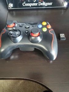 EasySMX 2.4G Wireless Controller for PS3, PC Gamepads with Vibration, black/red - Picture 1 of 3