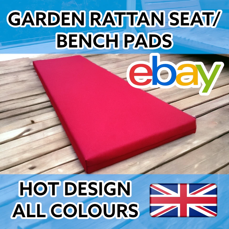 Water-Resistant Bench Rattan Seat Pads Cushions for Outdoor Garden Furniture Use - Image 1 of 1
