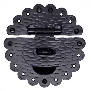 5.25" Rustic Hasp Latch Lock For Furniture, Chests & Trunks Hammered Iron Forged - Picture 1 of 6
