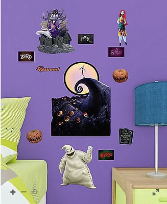 Pegatina de pared PESADILLA ANTES DE NAVIDAD 12 calcomanías JACK Sally Oogie Boogie Disney Foto 1 de 4