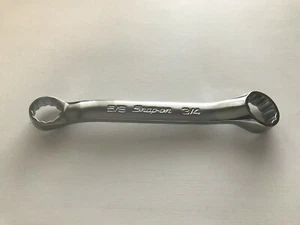 NEW-2018 Snap-On Tools 5/8" & 3/4" Sae 10° Chrome Offset Box Wrench XS2024A - Picture 1 of 4