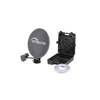 Digitale Camping Sat Anlage Single LNB 0,1 15m Kabel Transportkoffer HD TV 3D