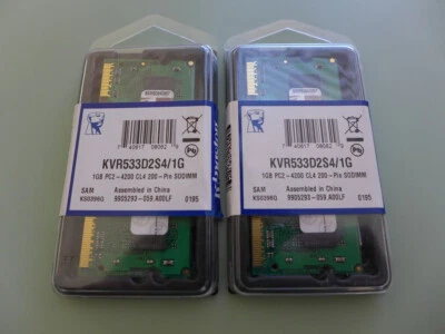 Kingston KVR533D2S4 2gb (2x1gb) Laptop Ram  --Good Working - Image 1 of 4