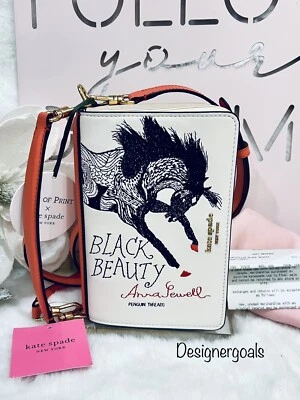 Nuevo con etiquetas Bolso Kate Spade Negro Libro de Belleza Caballo “Fuera de Impresión” Narrador Novedad Foto 1 de 4
