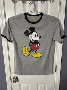 Disney’s Classic Mickey Mouse Gray Short Sleeve T Shirt Large Walt Disney World - Picture 1 of 11