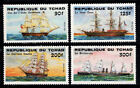 Chad 1984 Mi. 1070-73 MNH 100% Ships, 90 Fr, 125 Fr...
