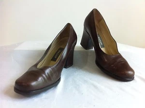 Tacones de zapatos BALLY cuero marrón talla 5 - Imagen 1 de 11