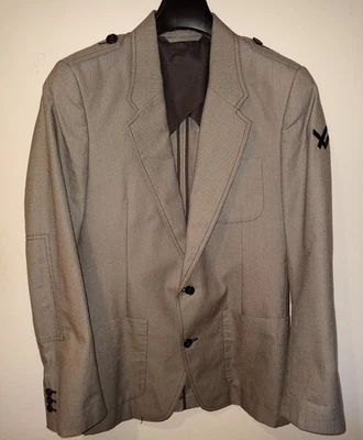 Blazer William Rast Para Hombres M Gris 100% Algodón Informal Deportivo Abrigo Chaqueta Parche en el Codo Foto 1 de 4