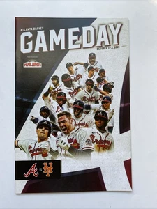 Atlanta Braves Baseball 2021 Gameday Program SGA World Series Champions v NYM - Picture 1 of 2