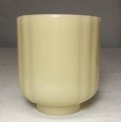 Vtg Slip Shade Art Glass Custard Sconce Light Fixture Shade #K23 - Image 1 of 4