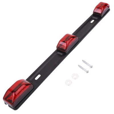 HHCSOP Red LED Marker Bar 3 Lights 9 LED Trailer Clearance ID Bar for Truck T...