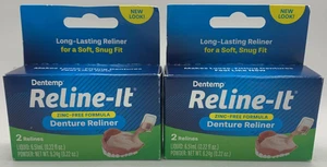2 Stück Dentemp Reline-It Zinkfreier Zahnersatzeinlage ~ je 2 Relines ~ SCHNELLER VERSAND - Bild 1 von 2