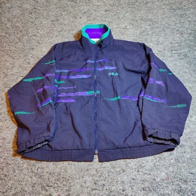 Chaqueta cortavientos vintage FILA Gabber con logotipos bordados XXL Foto 1 de 4