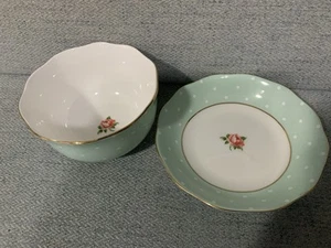 Royal Albert Polka Rose Bowl & Jam Dish - Picture 1 of 6